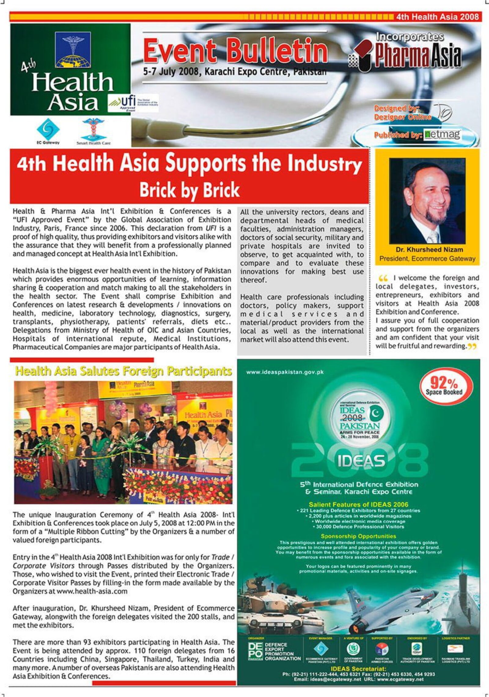 Event Bulletin Designing - Health Asia 2008