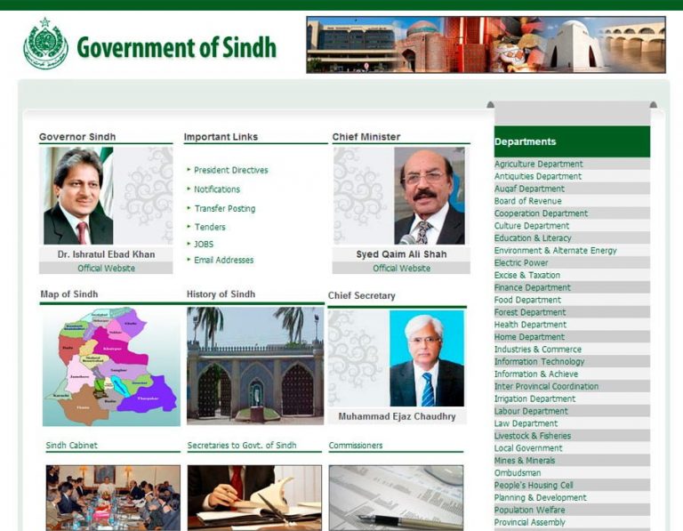 Official Web Portal of Sindh Government